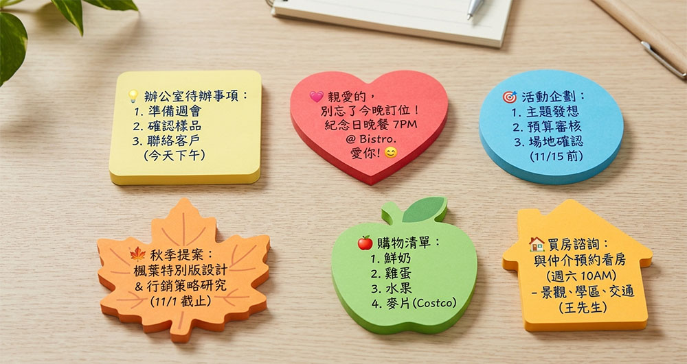 異形模切便利貼大圖